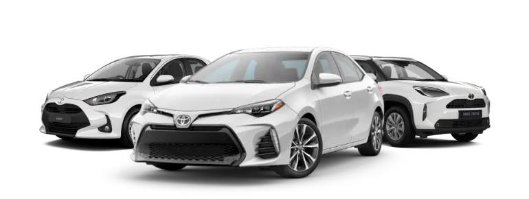 image represets 3 most popular toyota cars